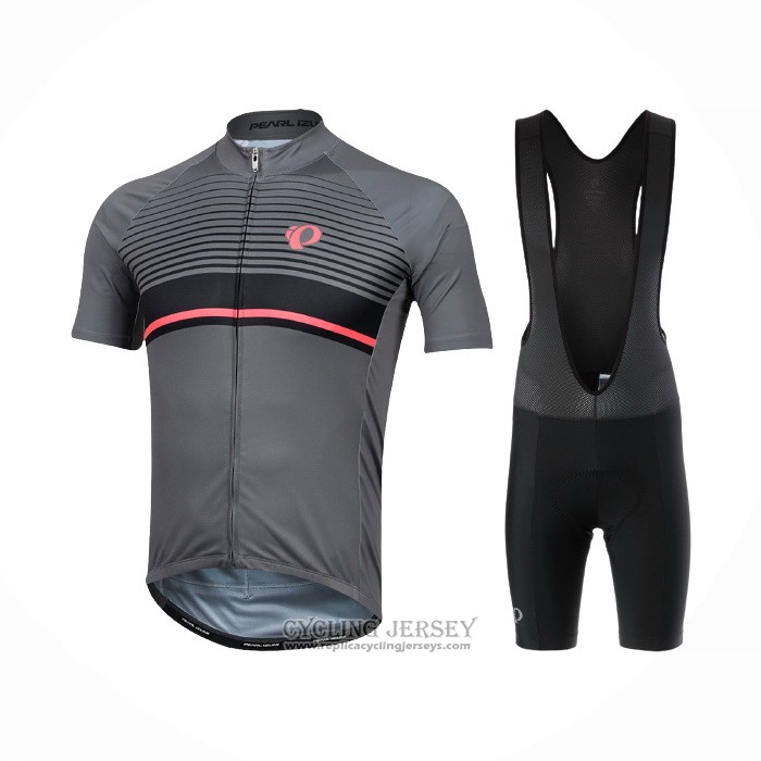 2021 Cycling Jersey Pearl Izumi Deep Gray Short Sleeve And Bib Short